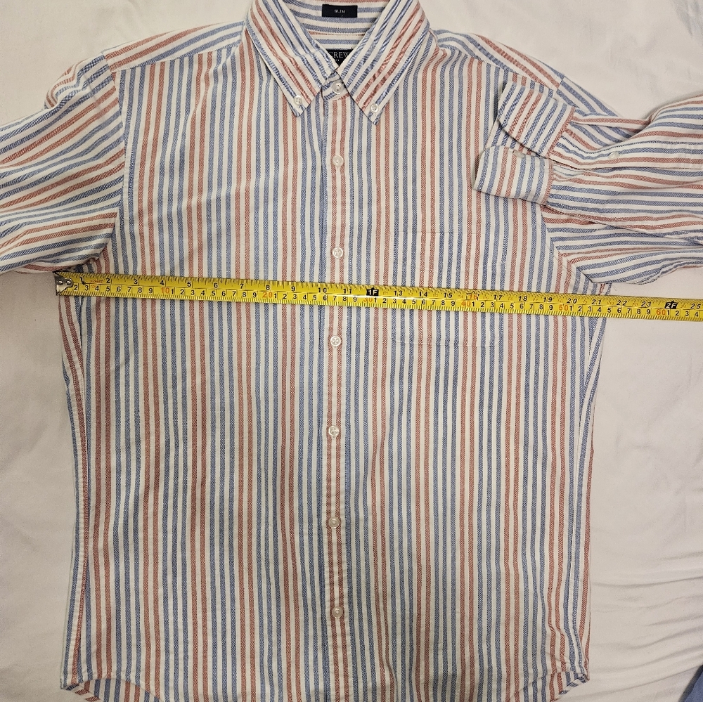 J. Crew Slim Multicolor Striped Oxford Shirt